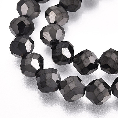 Electroplate Glass Beads Strands EGLA-I019-FP02-1
