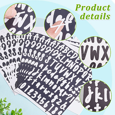 12 Sheets 2 Colors PVC Waterproof Decorative Stickers DIY-GA0004-26-1