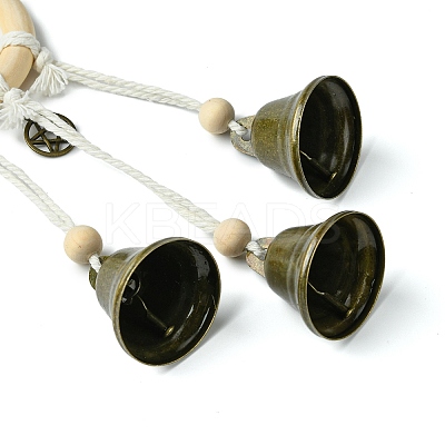 Iron Witch Bells for Door Knob for Protection HJEW-JM02224-1