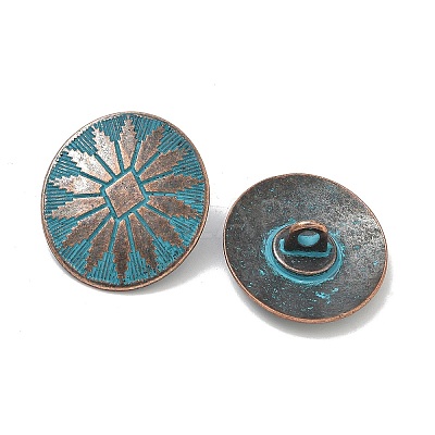 Tibetan Style Alloy Shank Buttons FIND-Z112-02-1