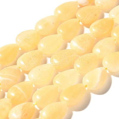 Natural Yellow Jade Beads Strands G-I377-A04-1