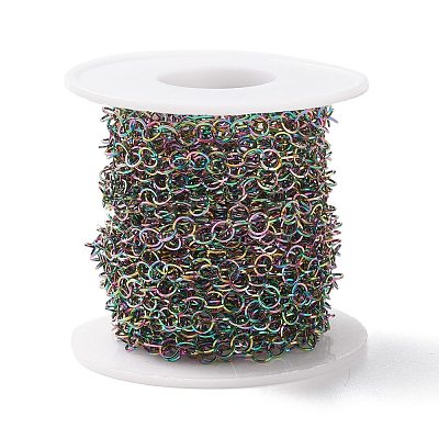 Ion Plating(IP) Rainbow Color 304 Stainless Steel Rolo Chains CHS-B001-03M-1