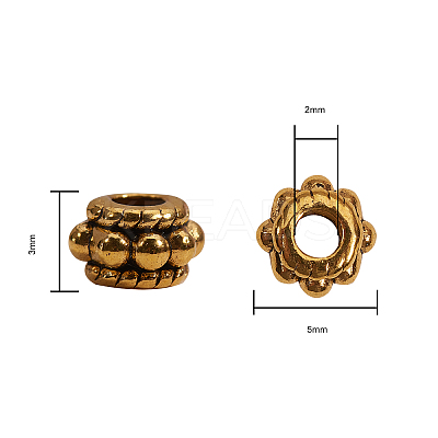 Tibetan Style Alloy Spacer Beads TIBEB-CJ0001-09-NR-1