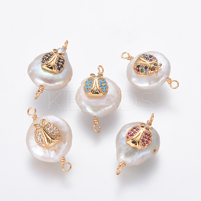 Natural Pearl Links connectors PEAR-L027-03-1
