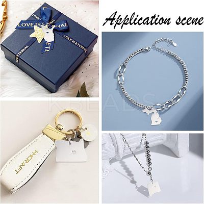 10Pcs 10 Style 201 Stainless Steel Pendants STAS-UN0036-64-1