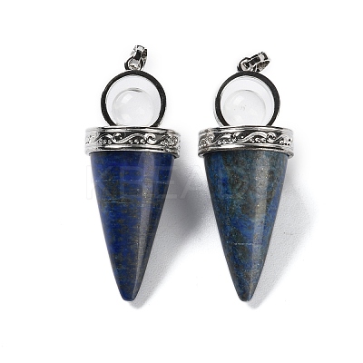 Dyed Natural Lapis Lazuli Pendants G-F777-06P-02-1