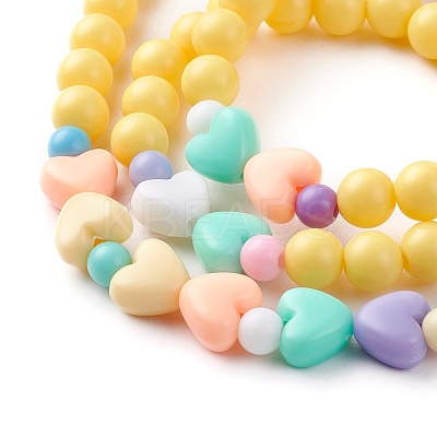 Stretch Kids Beaded Necklace & Bracelet Jewelry Sets SJEW-JS01198-1
