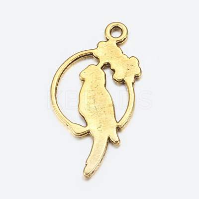 Alloy Tropical Parrot Pendants LS-EA10187Y-1