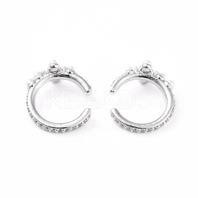 Brass Cuff Earrings EJEW-L234-004P-1