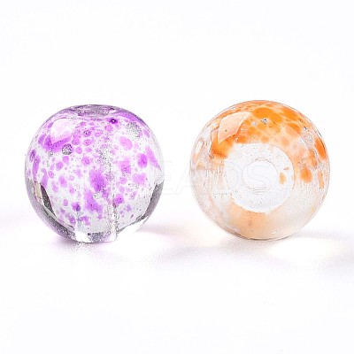 Baking Paint Transparent Glass Beads DGLA-R053-8mm-M-1