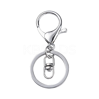 Iron Alloy Lobster Claw Clasp Keychain X-KEYC-D016-P-1