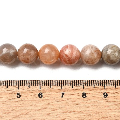Round Natural Multi-Moonstone Beads Strands G-I176-09-10mm-1