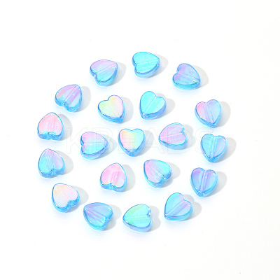 100Pcs Eco-Friendly Transparent Acrylic Beads TACR-YW0001-07F-1