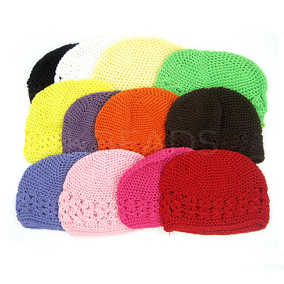 Handmade Crochet Baby Beanie Costume Photography Props AJEW-Q122-M-1