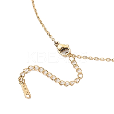Brass Pave Colorful Cubic Zirconia Cross Pendant 304 Stainless Steel Cable Chain Necklaces for Women NJEW-JN05358-1