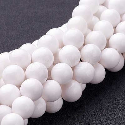 Natural Mashan Jade Round Beads Strands G-D263-12mm-XS01-1