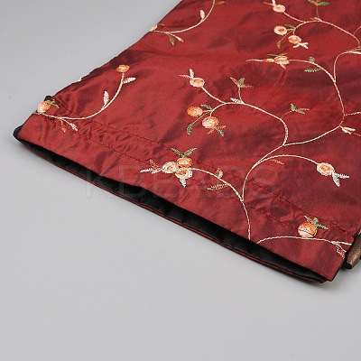 Embroidery Flower Burlap Packing Pouches Drawstring Bags ABAG-WH0048-39C-1