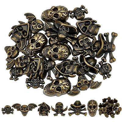 24 Bags 6 Styles Tibetan Style Alloy Rivets FIND-PH0059-92-1