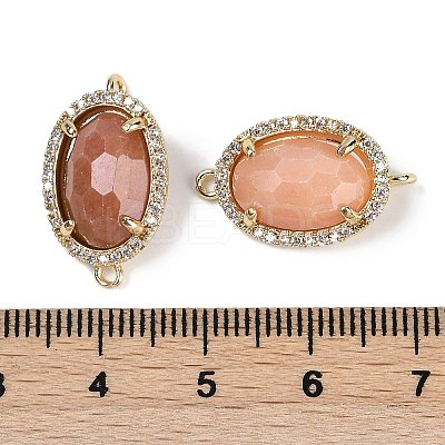 Natural Sunstone Faceted Oval Links G-B126-07G-10-1