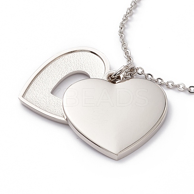 Sublimation Blank Aluminum Pendant Necklace NJEW-E020-01P-02-1