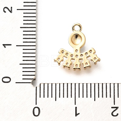 Brass Micro Pave Cubic Zirconia with Enamel Charms KK-G519-12G-02-1