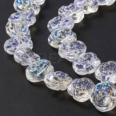 Electroplate Glass Beads Strands EGLA-L040-AB01-1