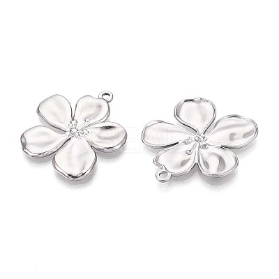 304 Stainless Steel Flower Pendants LS-STAS-T067-30P-1