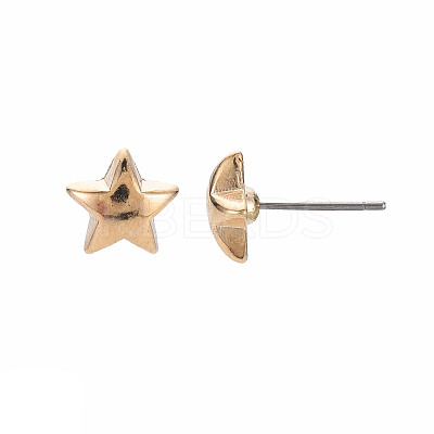Star Stud Earrings for Women EJEW-S213-03A-01G-RS-1