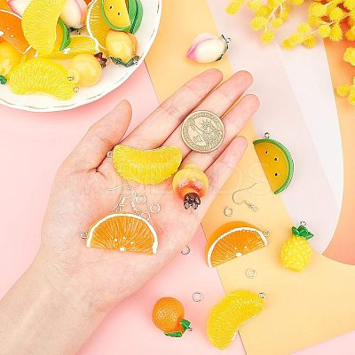 SUPERFINDING DIY 24 Pairs Fruits Themed Earring Making Kits DIY-FH0002-08-1