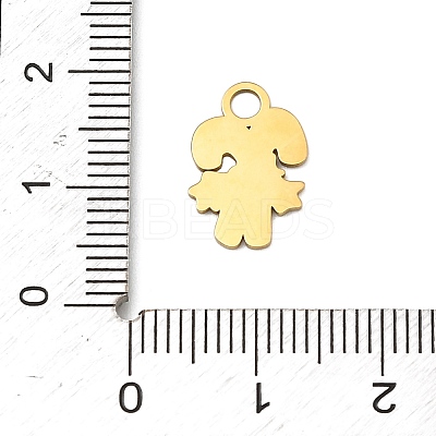 Christmas 304 Stainless Steel Enamel Charms STAS-I356-02G-06-1