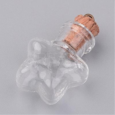 Glass Bottle Pendants PALLOY-JF00247-1