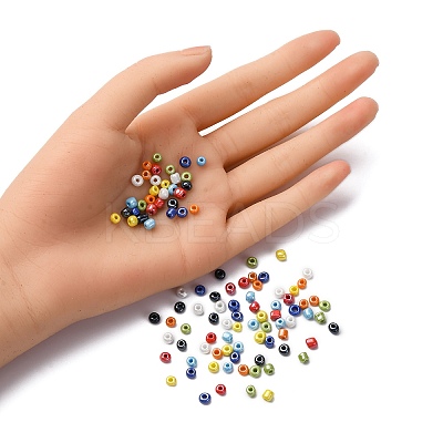 960pcs 8 Colors 6/0 Glass Seed Beads SEED-FP0001-01-1