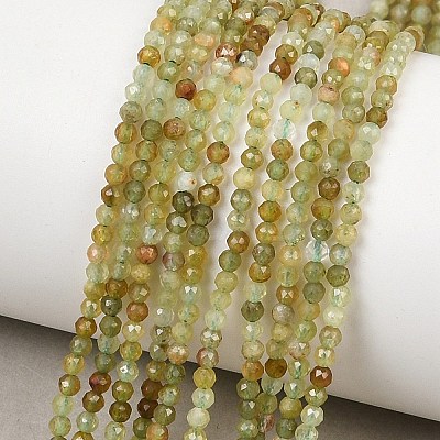 Natural Green Garnet Beads Strands G-B181-A01-2mm-1
