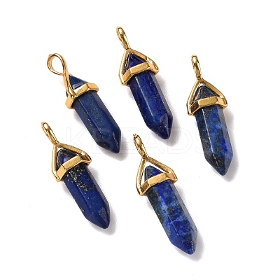 Natural Lapis Lazuli Pointed Pendants G-K329-30G-1