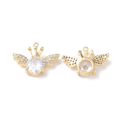 Brass Micro Pave Cubic Zirconia Pendants KK-I702-38G-1