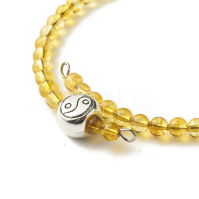 Reiki Crystal Natural Mixed Stone Beads Bangle for Girl Women BJEW-JB06802-1