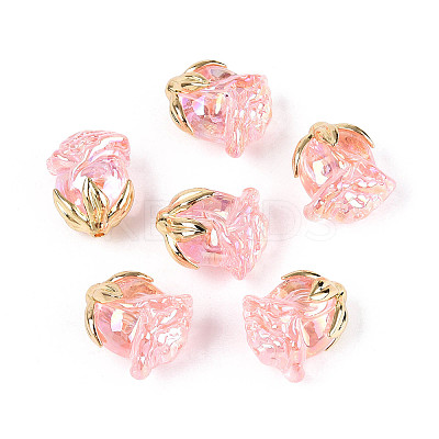 UV Plating Transparent Acrylic Beads MACR-C029-06B-03-1