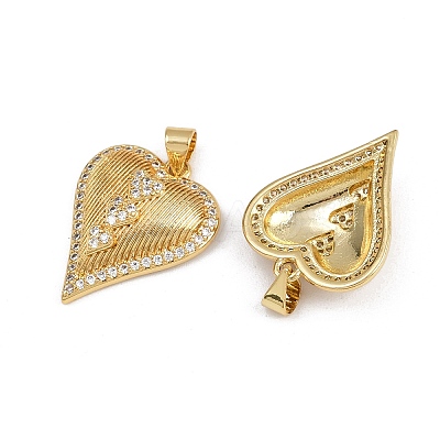 Brass Micro Pave Cubic Zirconia Pendants ZIRC-I367-07G-02-1