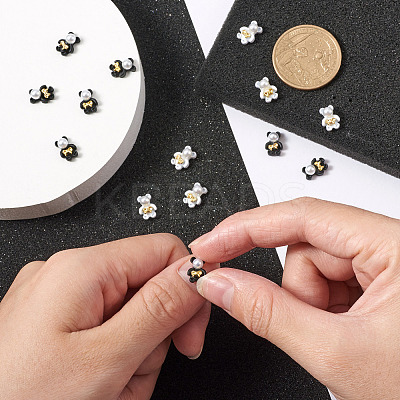 24Pcs 2 Colors Plastic Cabochons MRMJ-PJ0001-07-1