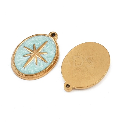 304 Stainless Steel Enamel Pendants STAS-I352-05G-02-1