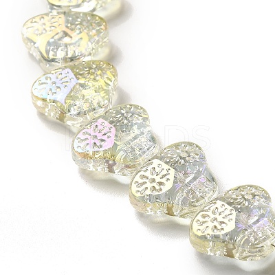 Transparent Electroplate Glass Beads Strands LS-EGLA-F158-FR01-1