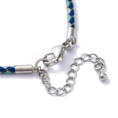 Polyester Cord Braided Bracelet Makings MAK-Z003-01P-03-1