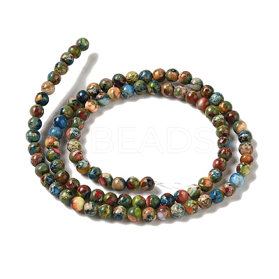 Dyed Natural Imperial Jasper Beads Strands G-Q161-A02-01-1