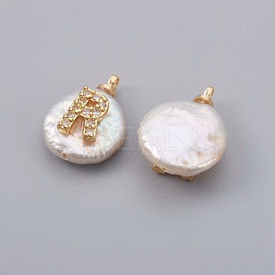 Natural Cultured Freshwater Pearl Pendants PEAR-F008-30G-R-1