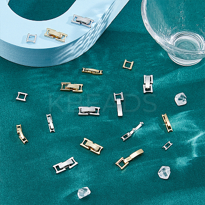 16Pcs 4 Styles Eco-Friendly Brass Watch Band Clasps KK-FH0007-10-1