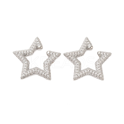 Star Cubic Zirconia Cuff Earrings KK-A228-06P-1