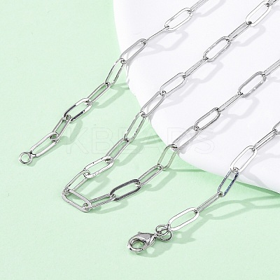 Brass Paperclip Chains Necklaces for Women NJEW-D302-69P-1