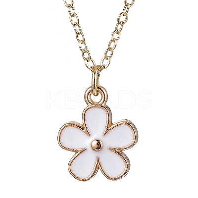 Alloy Enamel Pendant Necklaces for Women NJEW-JN04806-1