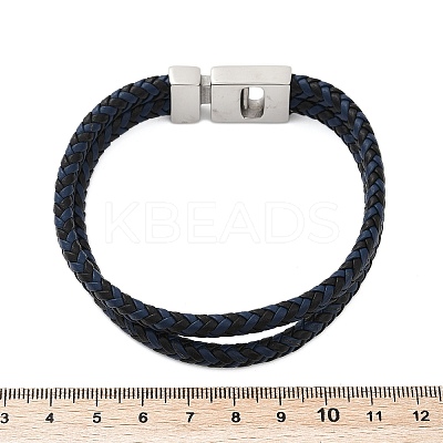 Braided Microfiber Leather Cord Bracelets for Women Men BJEW-D304-17P-01-1