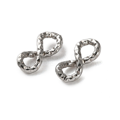 304 Stainless Steel Textured Infinity Linking Rings STAS-R164-03P-02-1